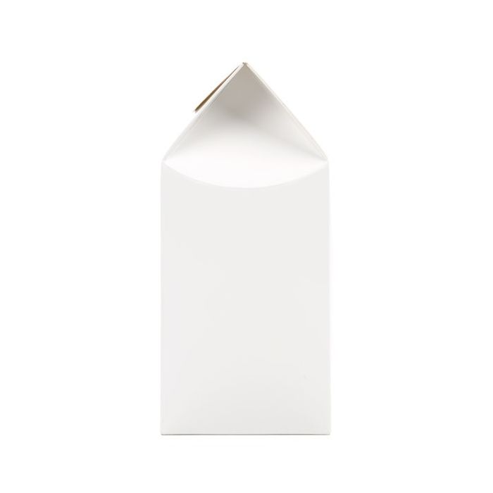 Kraft Gift Boxes with Window glossy White 9x9x21.5cm - 25 pcs