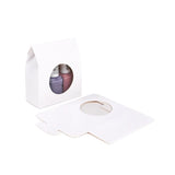 Kraft Gift Boxes White with Circle Window 89x38x102 mm - 25 pcs