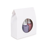 Kraft Gift Boxes White with Circle Window 89x38x102 mm - 25 pcs