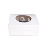Kraft Gift Boxes White with Circle Window 89x38x102 mm - 25 pcs