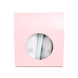 Kraft Gift Boxes Pink with Circle Window 89x38x102 mm 