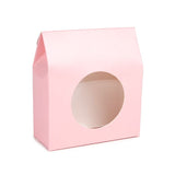 Kraft Gift Boxes Pink with Circle Window 89x38x102 mm - 25 pcs