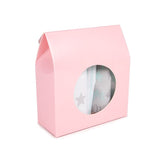 Kraft Gift Boxes Pink with Circle Window 89x38x102 mm - 25 pcs