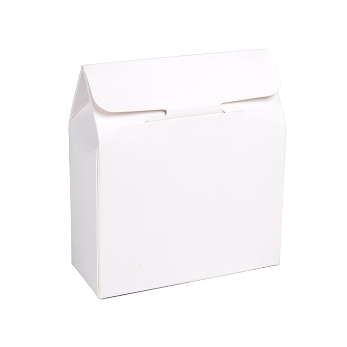 Kraft Gift Boxes White with Heart Window 89x38x102 mm - 25 pcs