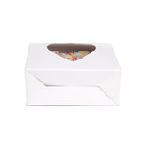 Kraft Gift Boxes White with Heart Window 89x38x102 mm - 25 pcs