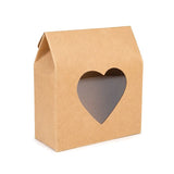 Kraft Gift Boxes Kraft with Heart Window 89x38x102 mm - 25 pcs