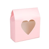 Kraft Gift Boxes Pink with Heart Window 89x38x102 mm - 25 pcs