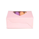 Kraft Gift Boxes Pink with Heart Window 89x38x102 mm - 25 pcs
