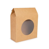 Kraft Gift Boxes with Circle Window 105x44x133 mm - 25 pcs