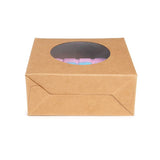Kraft Gift Boxes with Circle Window 105x44x133 mm - 25 pcs