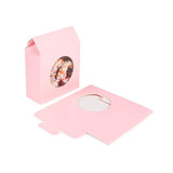Kraft Gift Boxes Pink with Circle Window 105x44x133 mm - 25 pcs