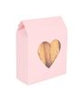 Kraft Gift Boxes Pink with Heart Window 105x44x133 mm - 25 pcs