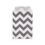 Paper Bags White with Black Chevron Stripes 76x127 mm - 100 pieces