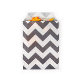 Paper Bags White with Black Chevron Stripes 76x127 mm - 100 pieces