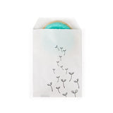 Paper Bags White with Black Dandelion 76x127 mm - 100 pieces