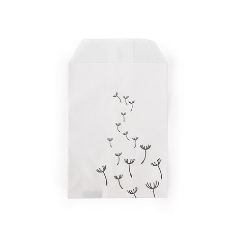 Paper Bags White with Black Dandelion 76x127 mm 