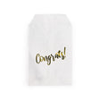 Paper Bags White with Gold Congrats 76x127 mm 