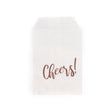 Paper Bags White with Rose Gold Cheers 76x127 mm 