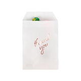 Paper Bags White with Rose Gold Thank You 76x127 mm - 100 pieces