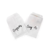 Paper Bags White with Silver Congrats 76x127 mm - 100 pieces