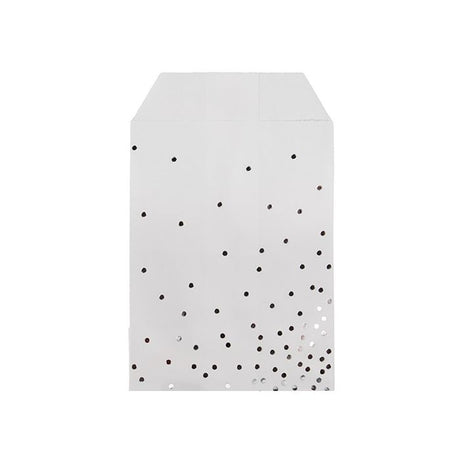 Paper Bags White with Silver Dots 76x127 mm 