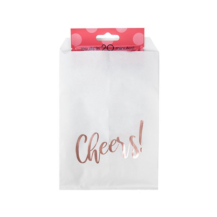 Paper Bags White with Rose Gold Cheers 127x203 mm - 100 pieces