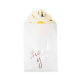 Paper Bags White with Rose Gold Thank You 127x203 mm - 100 pieces