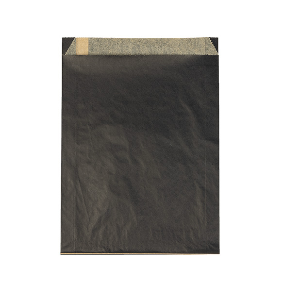 Black Grease Resistant Bags 17,1x2,7x22,9cm - 100 pcs