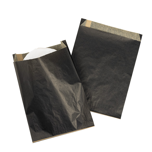 Black Grease Resistant Bags 17,1x2,7x22,9cm - 100 pcs