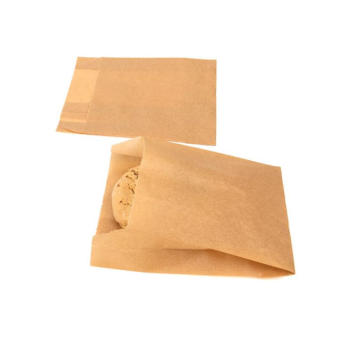 Greaseproof Bags Kraft 102x29x114mm - 100 pcs
