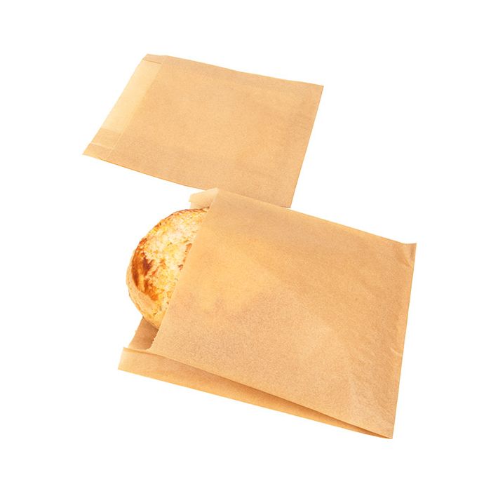 Greaseproof Bags Kraft 152x29x165mm - 100 pcs