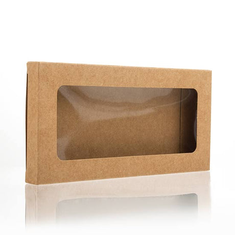 Kraft Gift Boxes with Window 70x14x138mm 