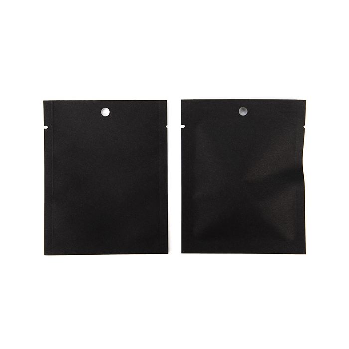Kraft Bags Black Eco-fiendly 76x102 mm Sealable - 100 pieces