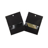 Kraft Bags Black Eco-fiendly 76x102 mm Sealable With Window - 100 pieces