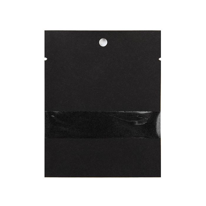 Kraft Bags Black Eco-fiendly 76x102 mm Sealable With Window - 100 pieces