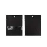 Kraft Bags Black Eco-fiendly 76x102 mm Sealable With Window - 100 pieces