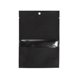 Kraft Bags Black Eco-fiendly 102x152 mm Sealable With Window - 100 pieces