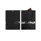Kraft Bags Black Eco-fiendly 127x178 mm Sealable With Window - 100 pieces
