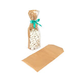 Kraft Block Bottom Bags w/ Paper Insert Backed 89x57x305 mm 