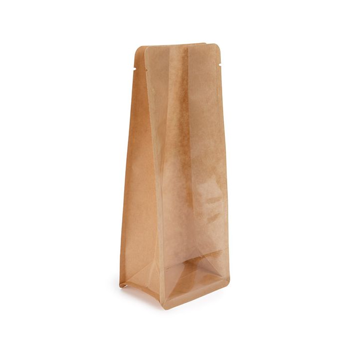 Block Bottom Bags Kraft 89x70x229 mm - 100 pieces