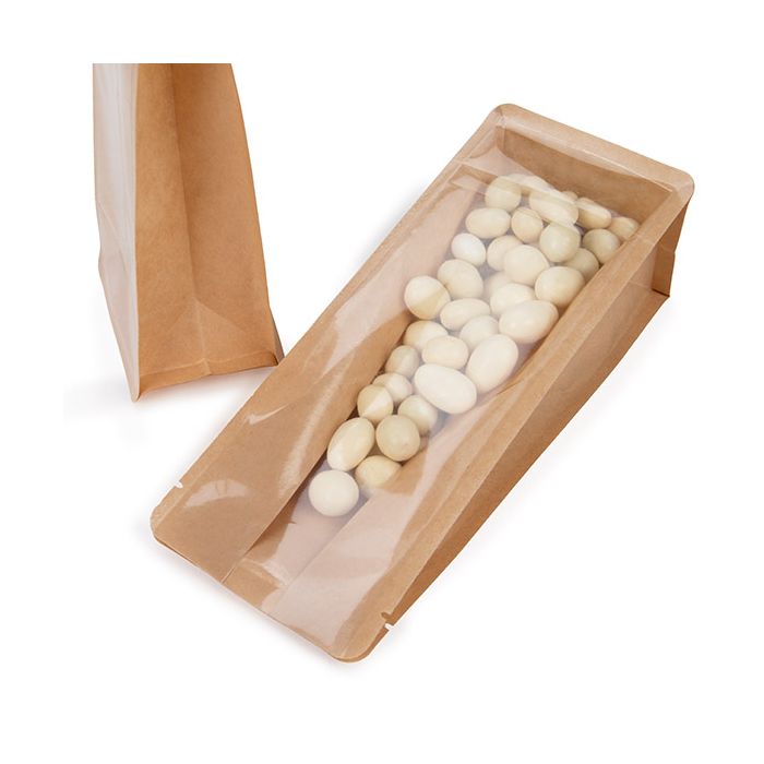 Block Bottom Bags Kraft 89x70x229 mm - 100 pieces