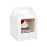 Single Cupcake Handle Box Set White 102x102x102mm - 100 Sets