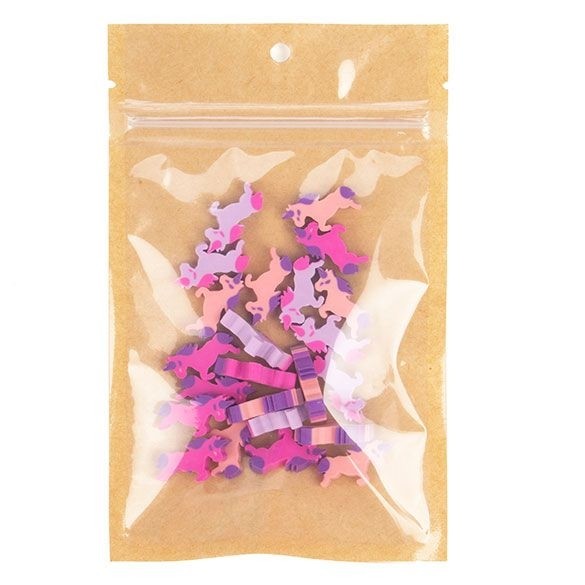 Kraft Barrier Bags with clear front 92 x 127 mm w/Tear Notches - 100 Pieces