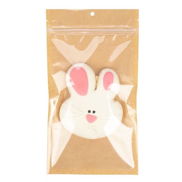 Kraft Barrier Bags with clear front 127 x 208 mm w/Tear Notches - 100 Pieces