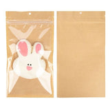 Kraft Barrier Bags with clear front 127 x 208 mm w/Tear Notches - 100 Pieces