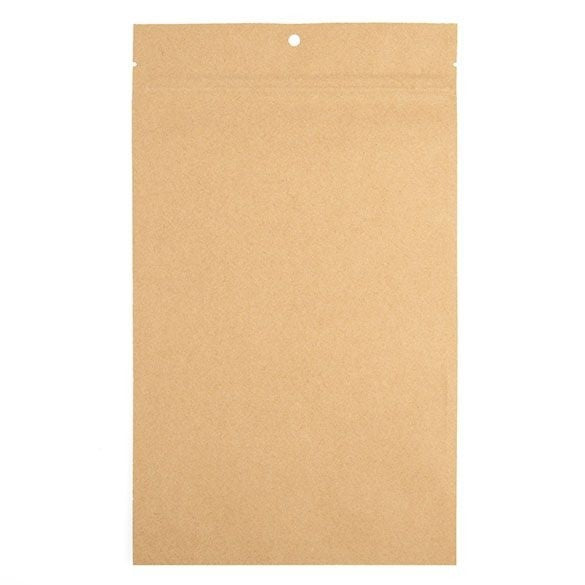 Kraft Hanging Barrier Bags 178 x 305 mm w/Tear Notches - 100 Pieces