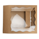 Kraft Paper Scalloped Window Box 30,5x6,4x30,5cm - 25 pcs