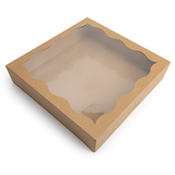 Kraft Paper Scalloped Window Box 30,5x6,4x30,5cm - 25 pcs