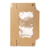 Kraft Paper Scalloped Window Box 17,8x3,8x11cm - 25 pcs