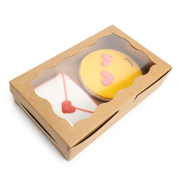 Kraft Paper Scalloped Window Box 17,8x3,8x11cm - 25 pcs